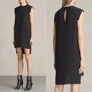 All Saints Dress RED Size US 6 100% Silk Tonya Lew Sleeveless